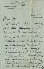 Image of Case 9308 4. Letter from Mrs O'B. enclosing the completed application form  13 November 1902
 page 1