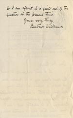 Image of Case 9309 10. Letter from Miss Wilkinson stating that there were no vacancies at the Home and that it was impossible to admit M.
 page 2