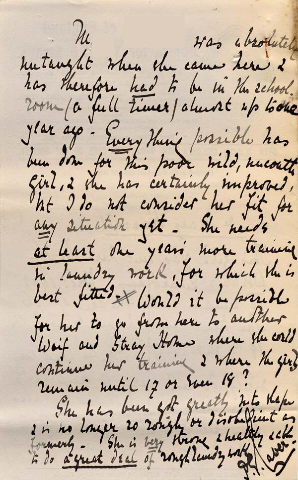 Large size image of Case 9315 14. Letter from St Michael's Home about M's future now she has reached the age of 16  April 1905
 page 2