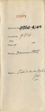Image of Case 9315 2. Copy of the above form  27 November 1902
 page 4