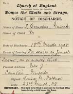 Image of Case 9316 33. Notice of discharge for M.  18 March 1908
 page 2
