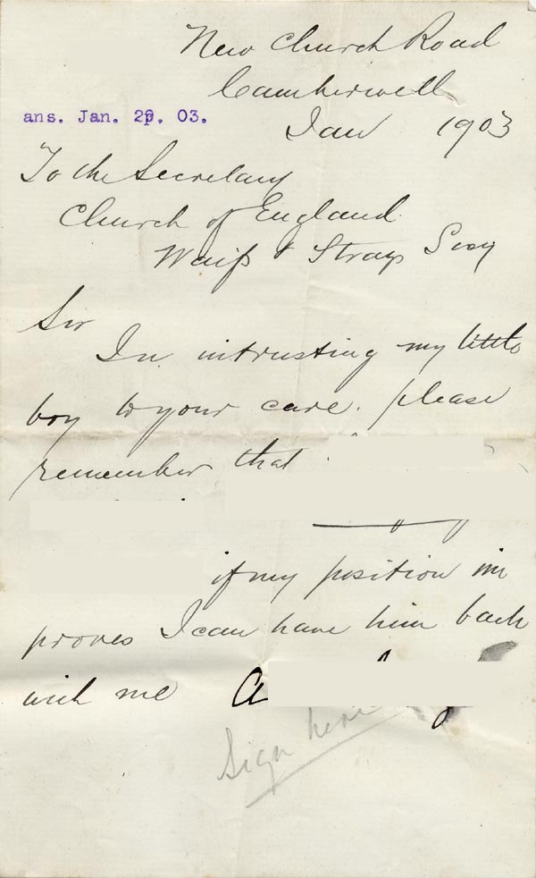 Large size image of Case 9402 2. Letter from H's mother  January 1903
 page 1