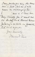 Image of Case 9616 3. Letter from the Honorary Secretary of the Leicester Home, Mrs Frances Faire  23 February 1903
 page 4