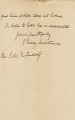 Image of Case 9627 5. Letter from Mary Mortimer enclosing medical certificates  8 May 1903
 page 3