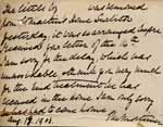 Image of Case 9627 26. Card from Mary Mortimer confirming that J. had been removed from St Martin's Home the previous day  18 August 1903
 page 2