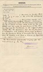 Image of Case 9874 1. Application to Waifs and Strays' Society  25 May 1903
 page 3