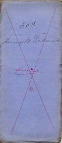 Example of a case file envelope in which documents relating to a child were kept. 'Twelve thousand four hundred and eleven long blue envelopes containing the essential points of the life history of the boy or girl, whose name and number are written on the outside, from birth till discharge from the Society's Homes, with, in many instances, much subsequent interesting matter, offer a bewildering amount of material from which to select ...' Our Waifs and Strays, February 1907, pages 28 - 30.