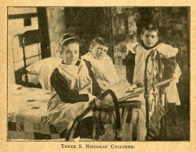 Three children at St. Nicholas' Home, Byfleet, Surrey