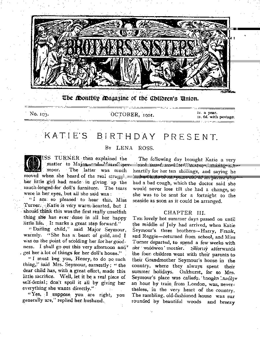 Brothers and Sisters October 1901 - page 1