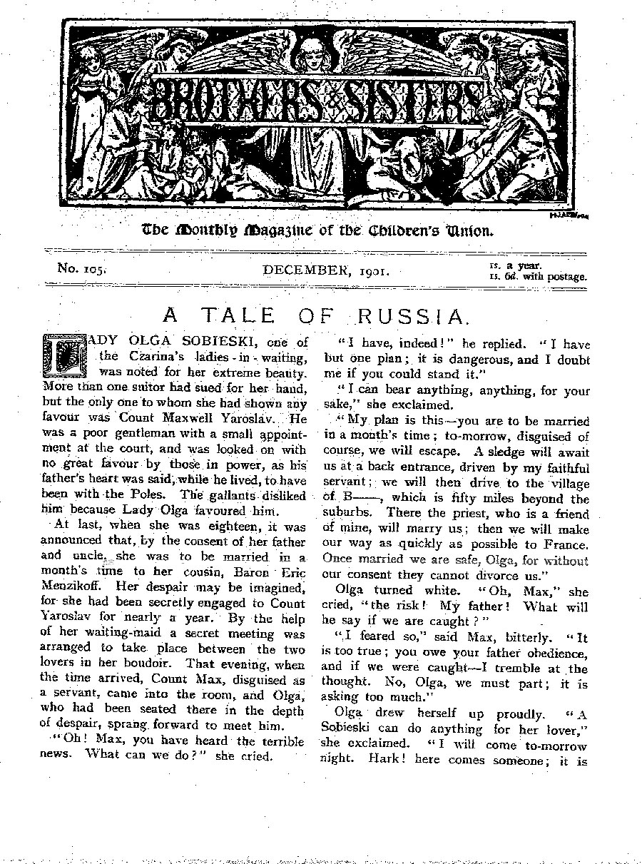 Brothers and Sisters December 1901 - page 1