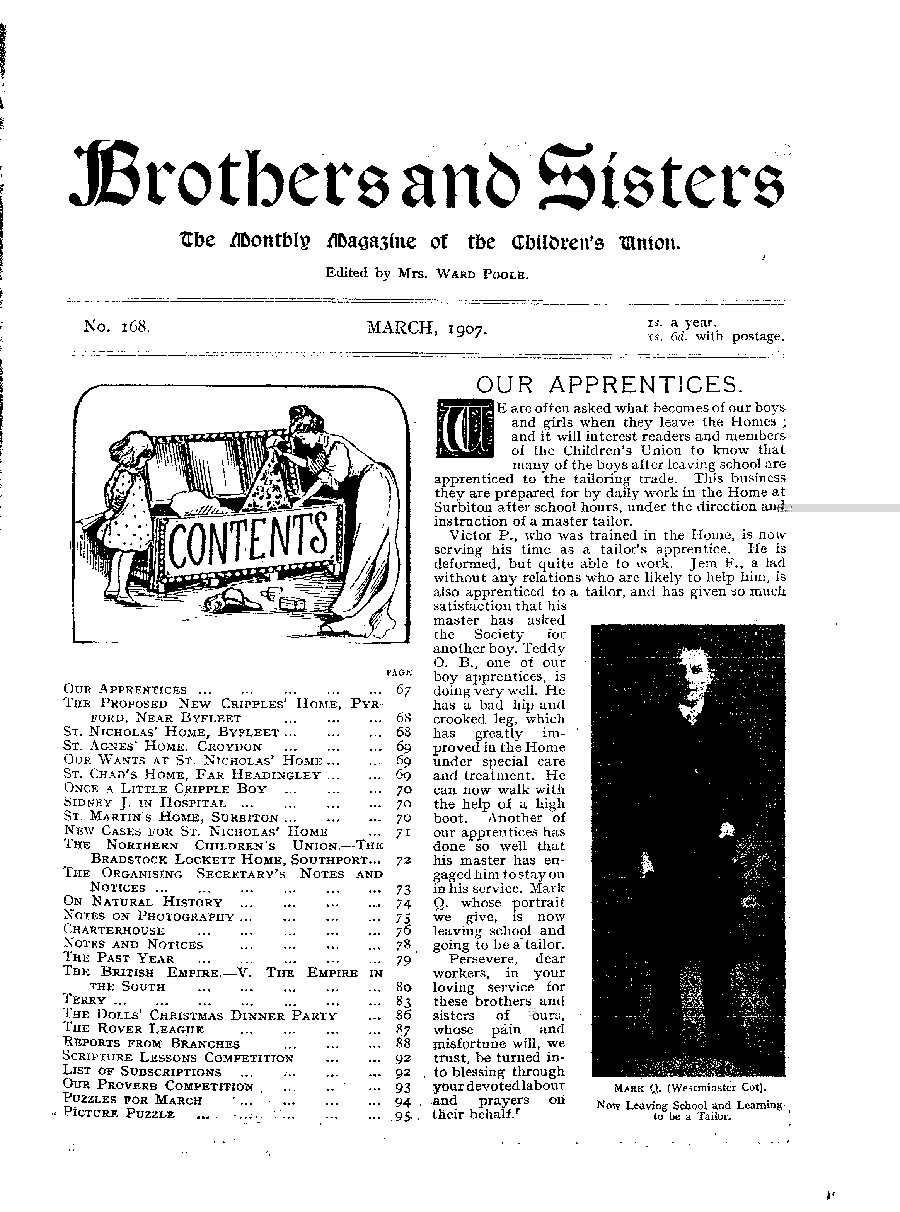 Brothers and Sisters March 1907 - page 1