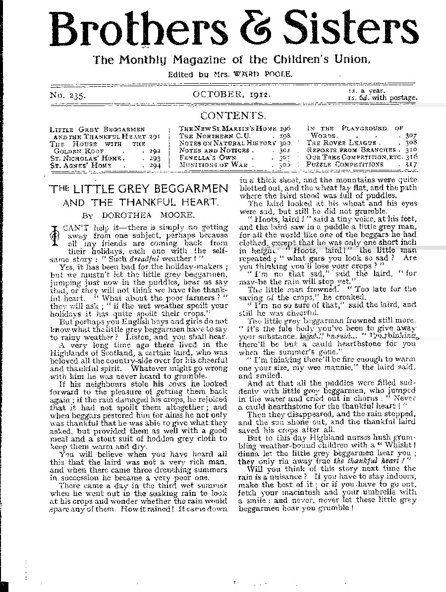 Brothers and Sisters October 1912 - page 1