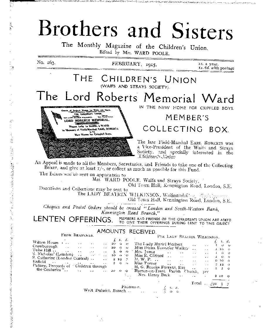 Brothers and Sisters February 1915 - page 1