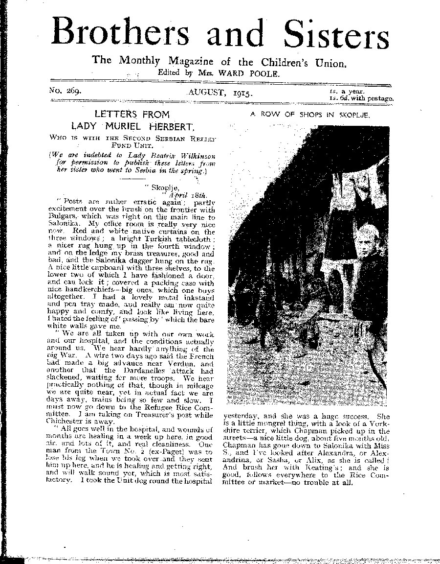 Brothers and Sisters August 1915 - page 1