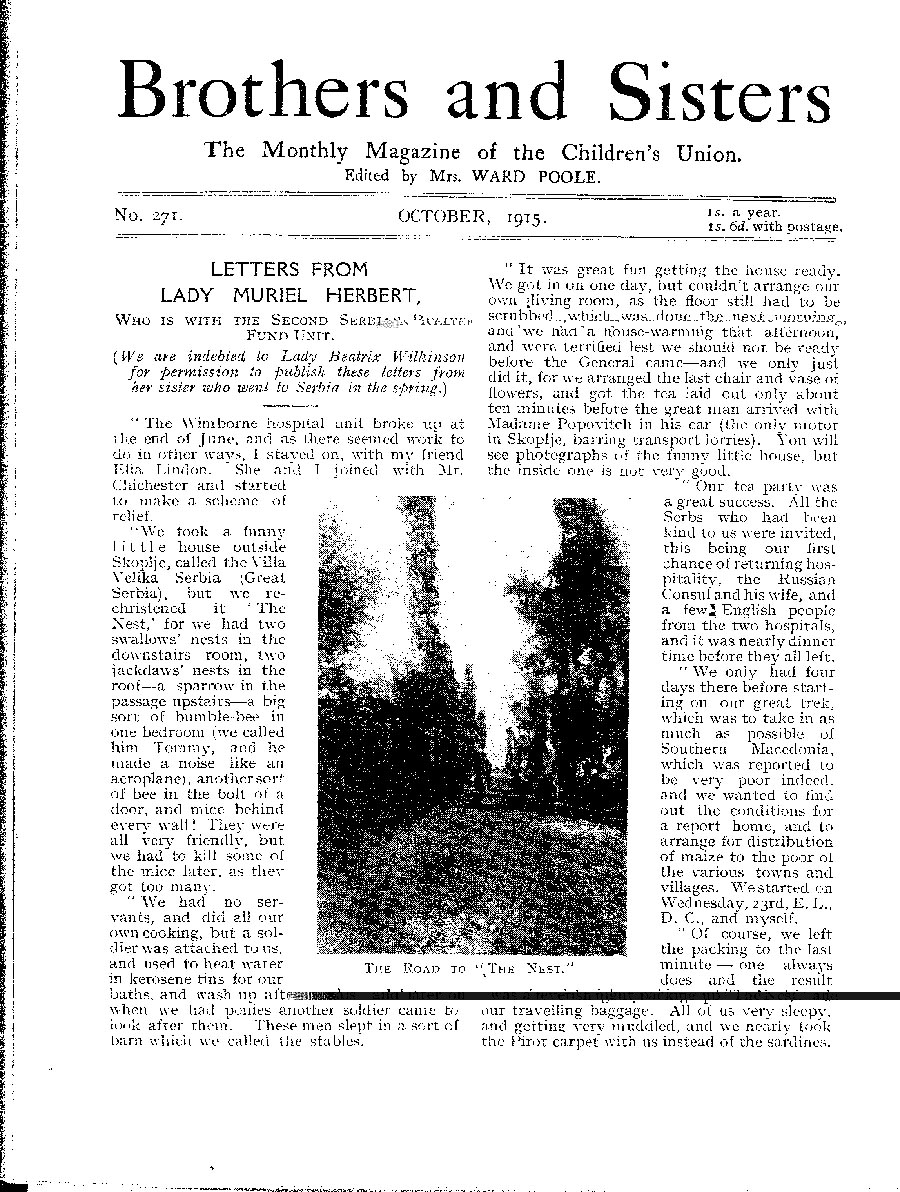 Brothers and Sisters October 1915 - page 1