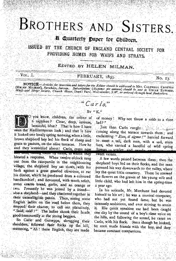 Brothers and Sisters February 1893 - page 1