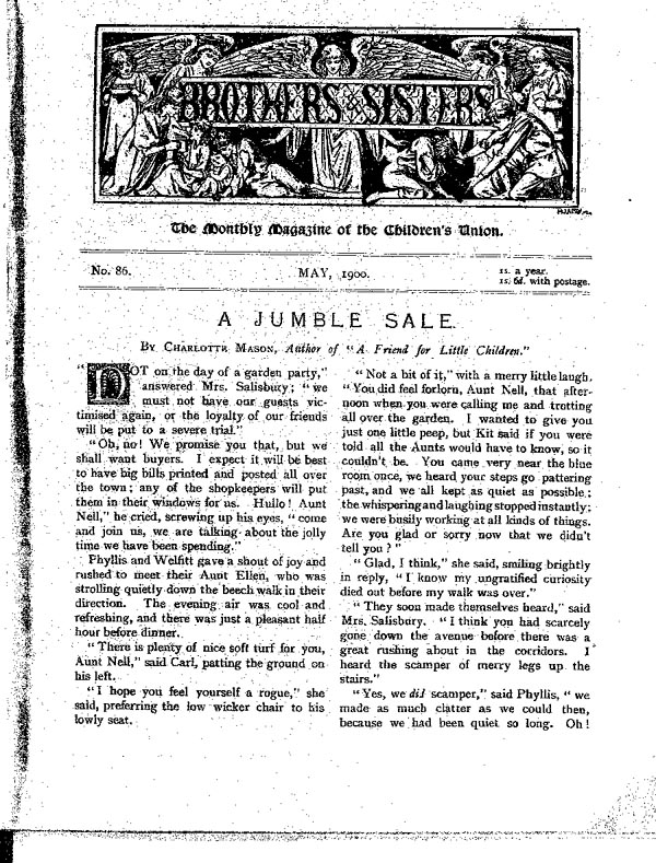 Brothers and Sisters May 1900 - page 1