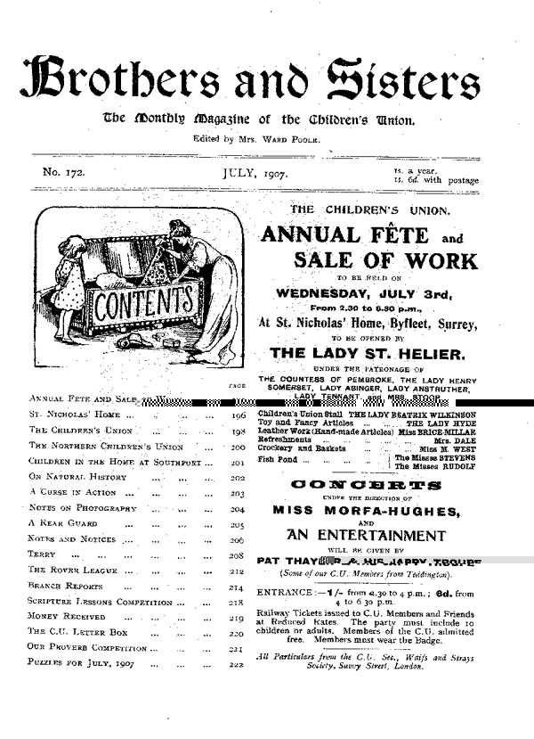 Brothers and Sisters July 1907 - page 1