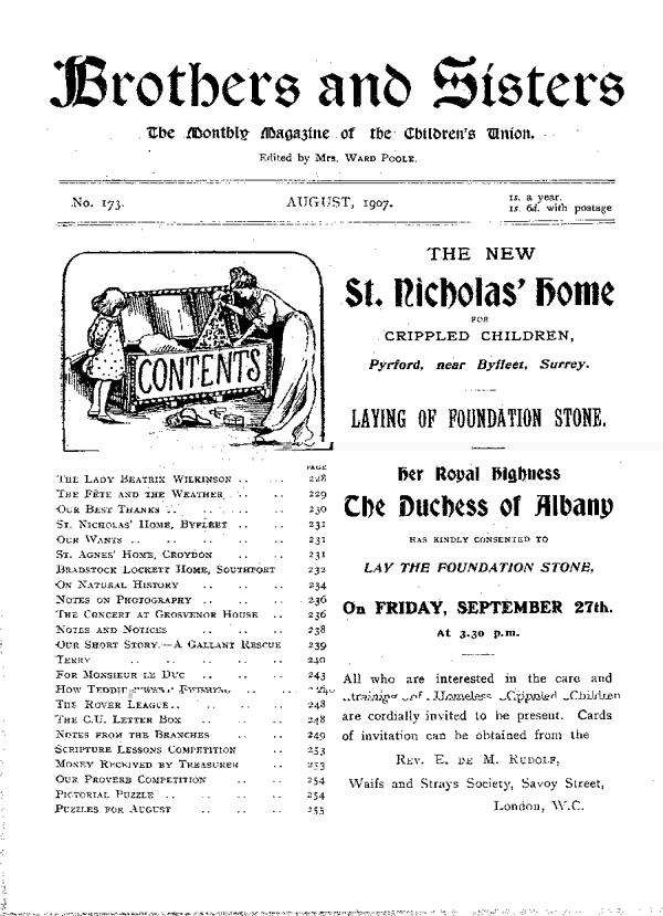 Brothers and Sisters August 1907 - page 1