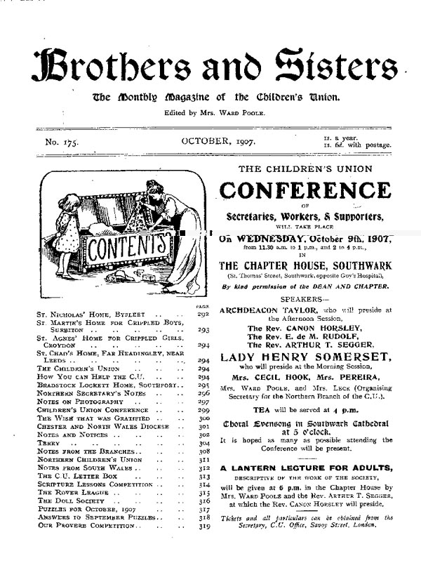 Brothers and Sisters October 1907 - page 1