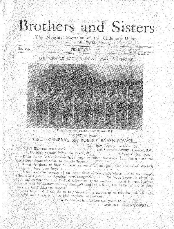 Brothers and Sisters February 1913 - page 1