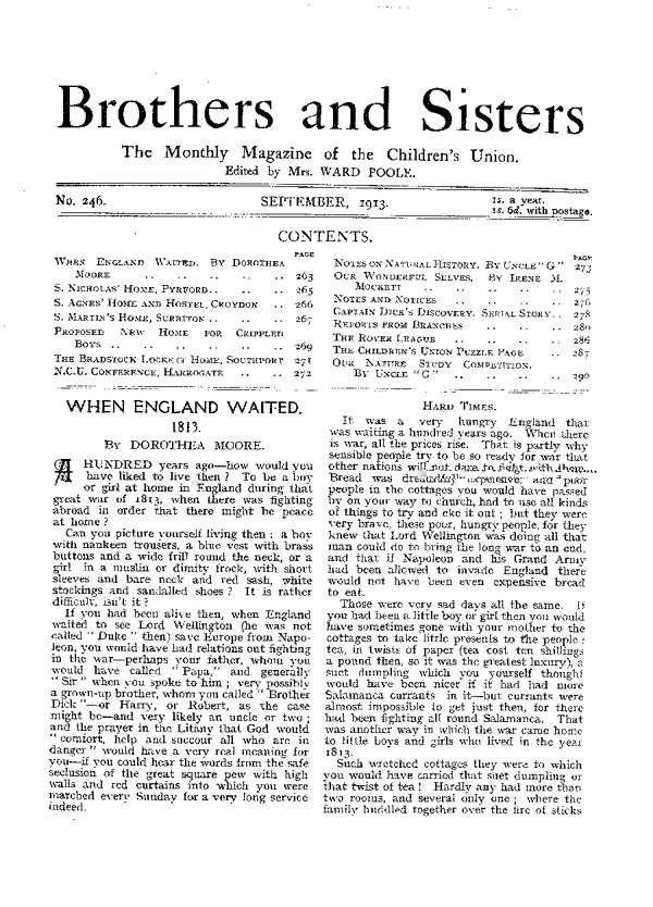 Brothers and Sisters September 1913 - page 1