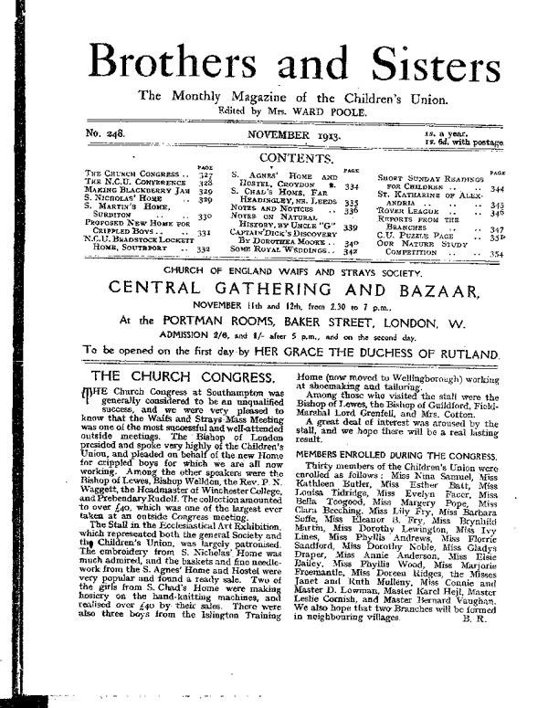 Brothers and Sisters November 1913 - page 1