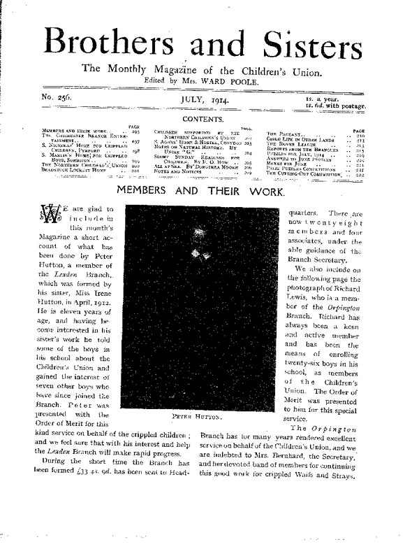 Brothers and Sisters July 1914 - page 1