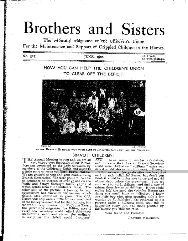 Brothers and Sisters June 1920 - page 1