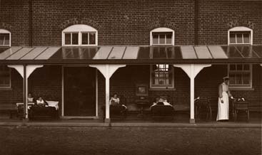 'Fresh air, and plenty of it!' was a favourite Society phrase. Sick children had beds with wheels so they could be moved onto the veranda so they were not stuck indoors.  