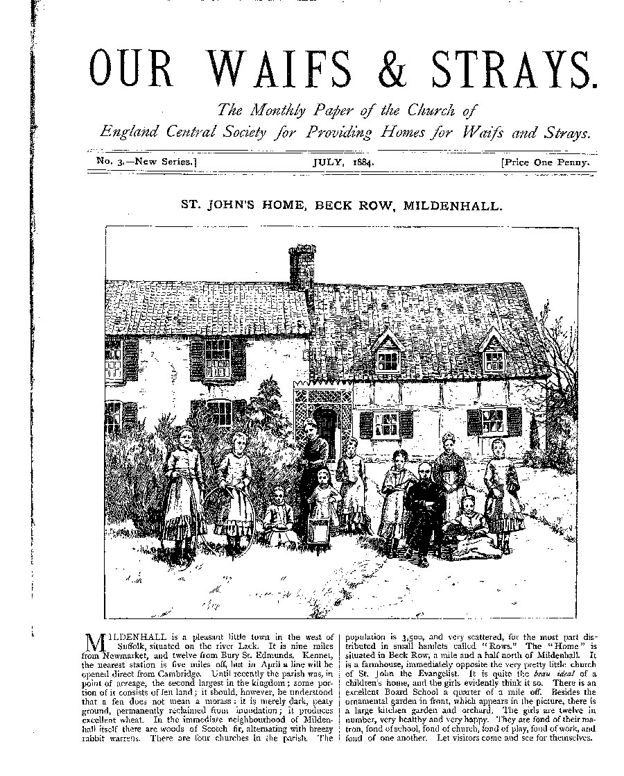 Our Waifs and Strays July 1884 - page 1