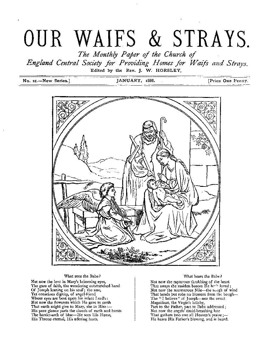 Our Waifs and Strays January 1886 - page 1