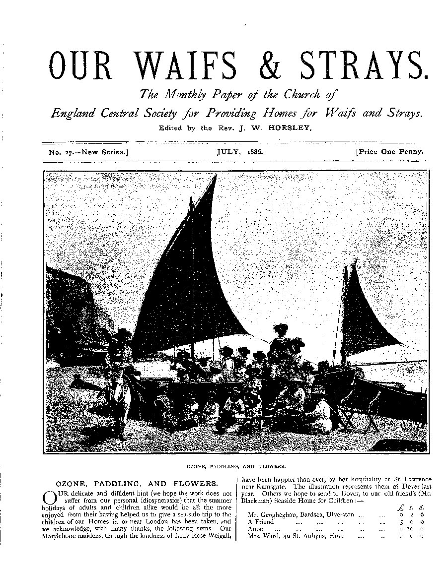 Our Waifs and Strays July 1886 - page 1