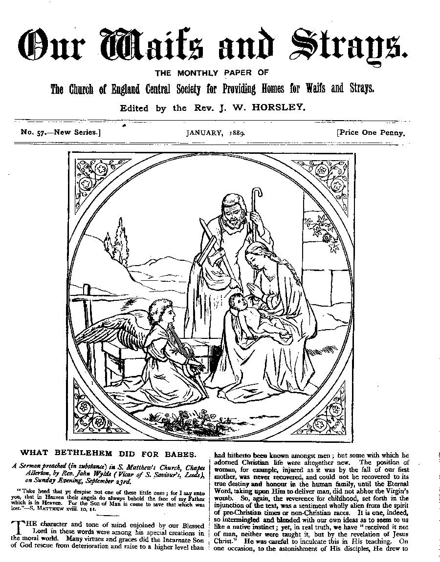 Our Waifs and Strays January 1889 - page 1