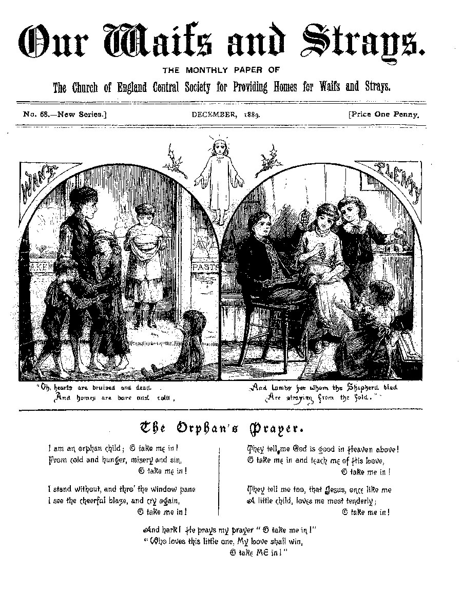 Our Waifs and Strays December 1889 - page 1