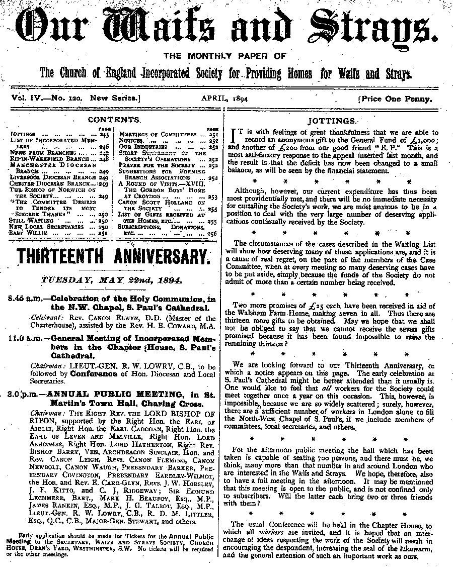 Our Waifs and Strays April 1894 - page 53