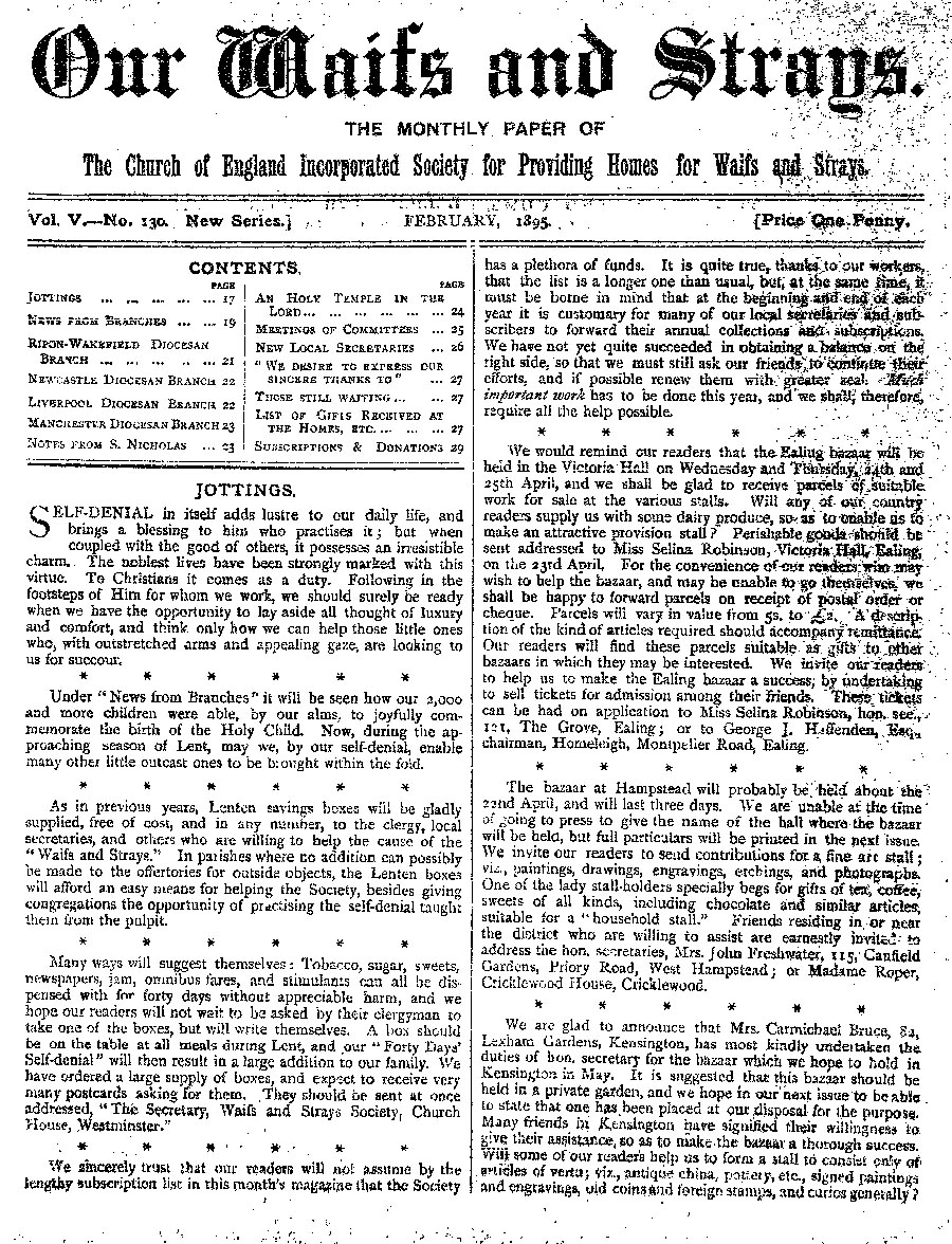 Our Waifs and Strays February 1895 - page 17