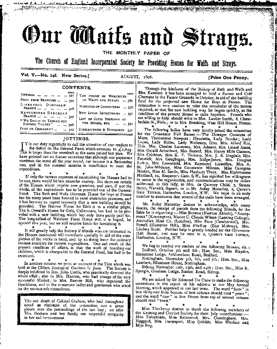 Our Waifs and Strays August 1896 - page 120