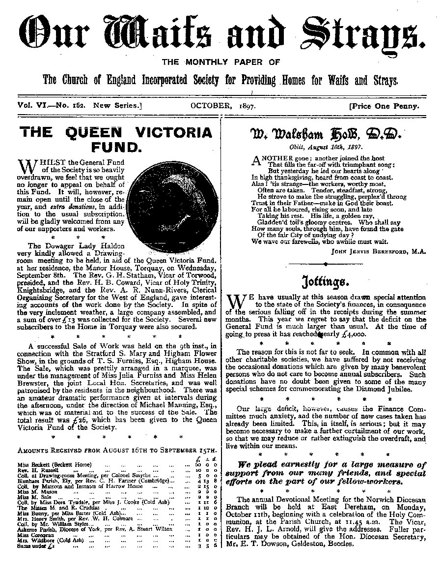 Our Waifs and Strays October 1897 - page 155