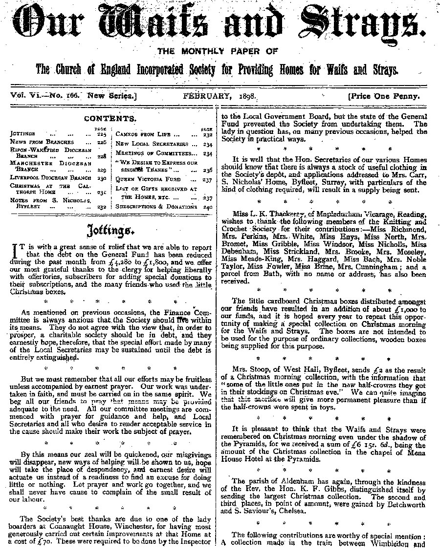Our Waifs and Strays February 1898 - page 17