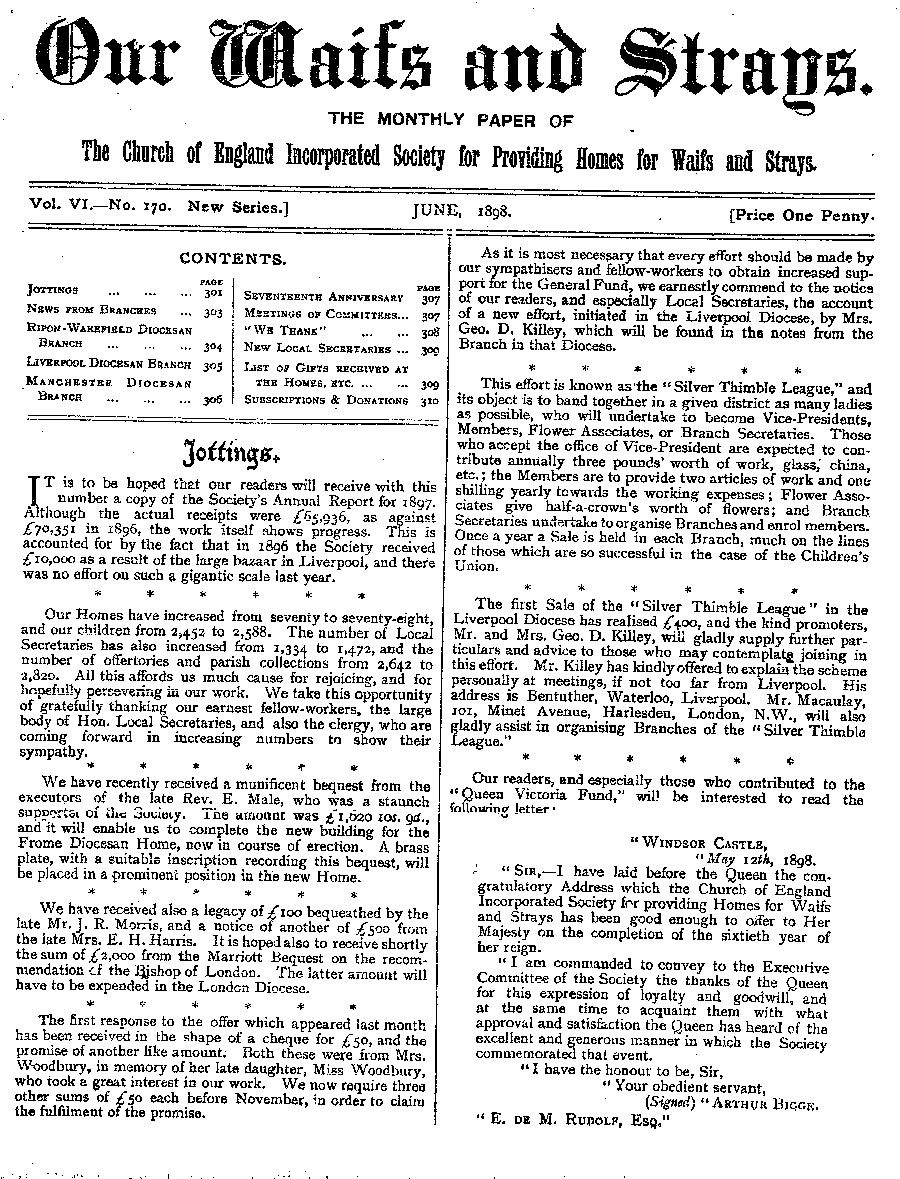 Our Waifs and Strays June 1898 - page 93