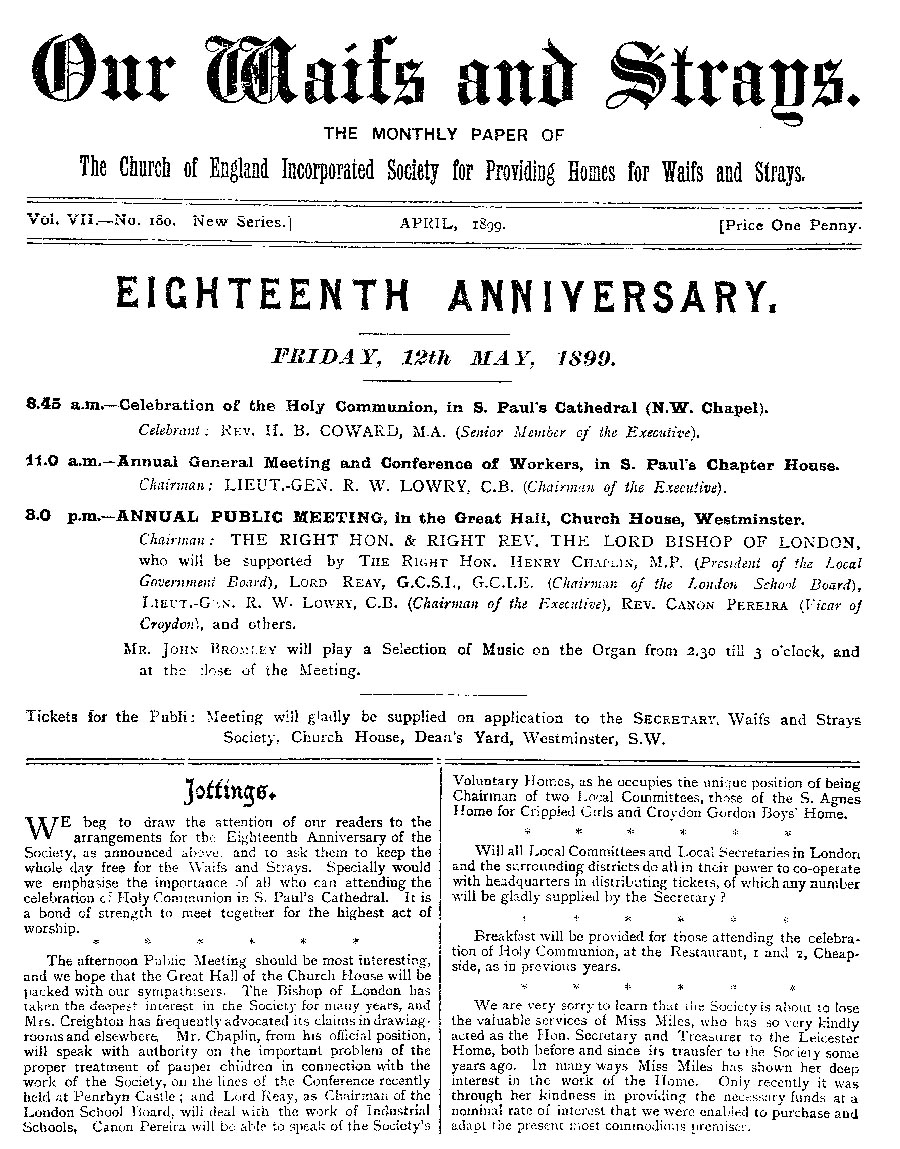 Our Waifs and Strays April 1899 - page 76