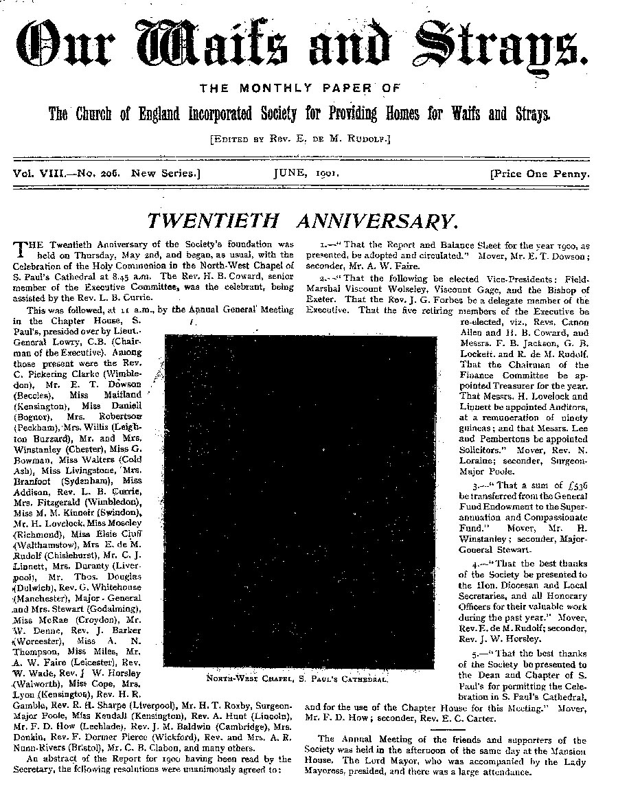 Our Waifs and Strays June 1901 - page 103