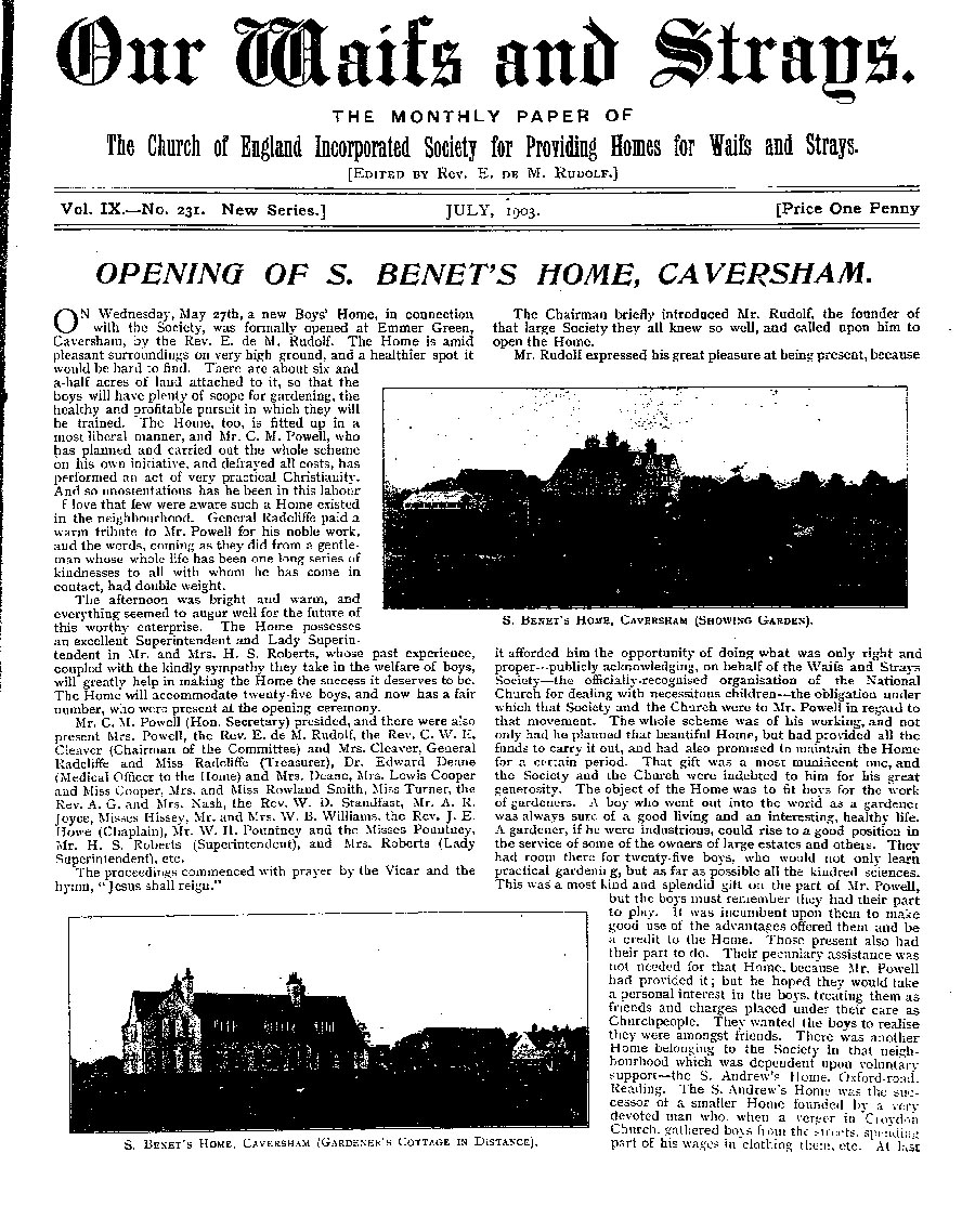 Our Waifs and Strays July 1903 - page 129