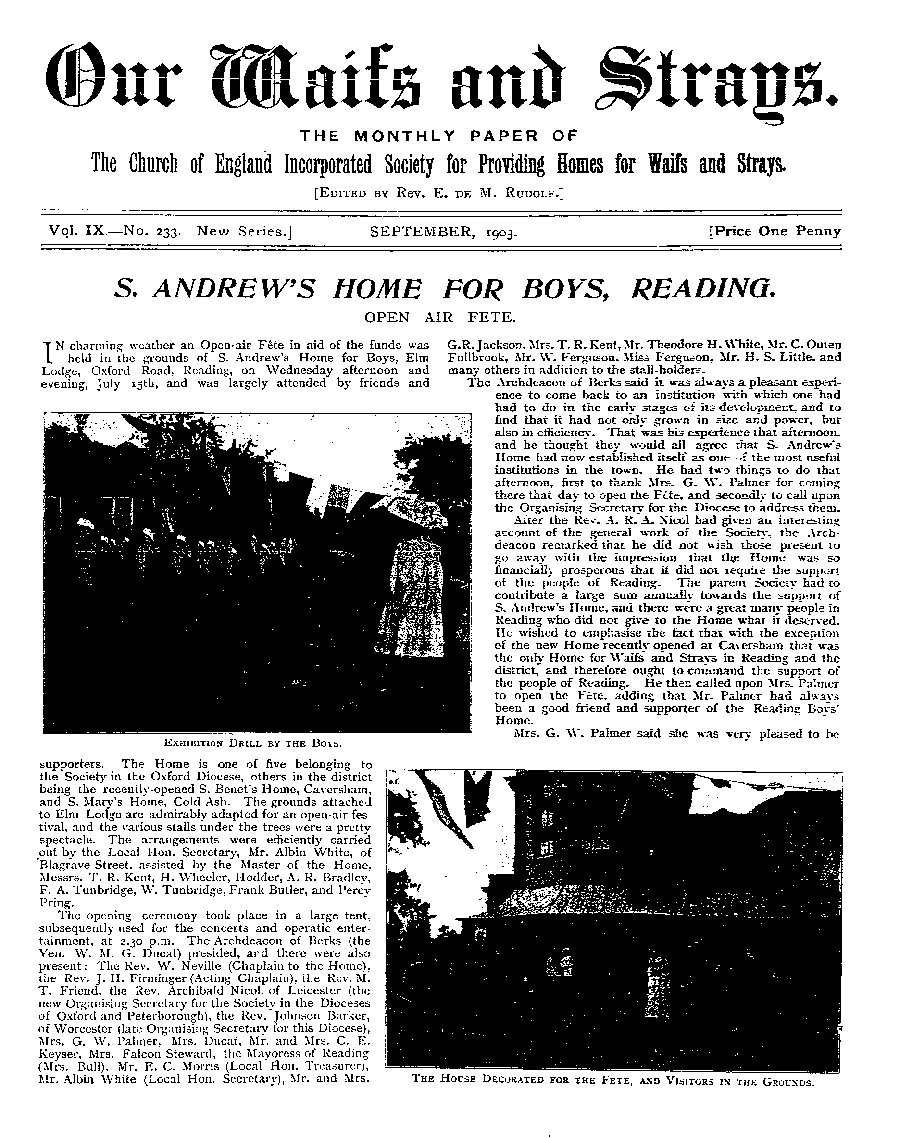 Our Waifs and Strays September 1903 - page 165