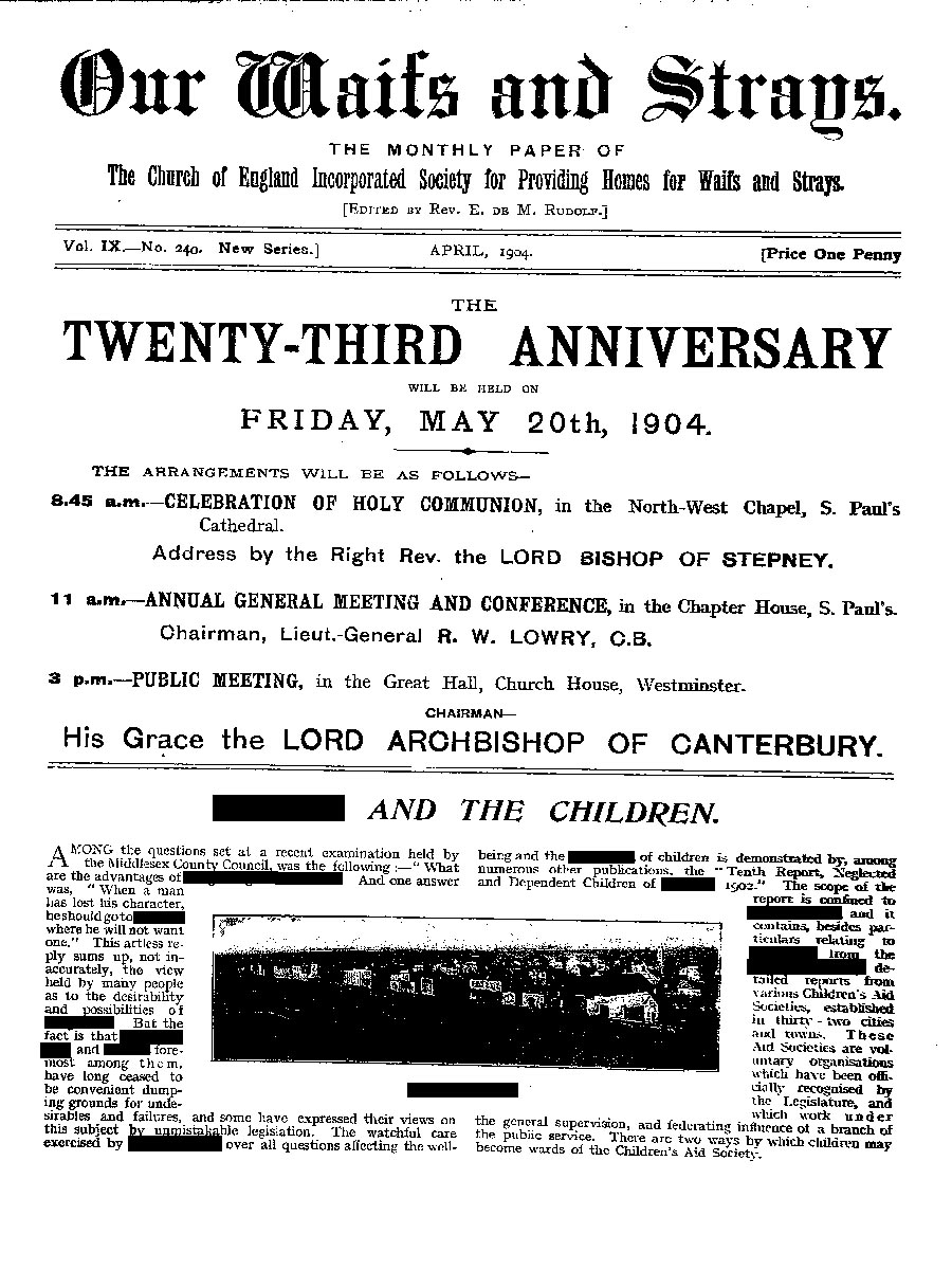 Our Waifs and Strays April 1904 - page 75