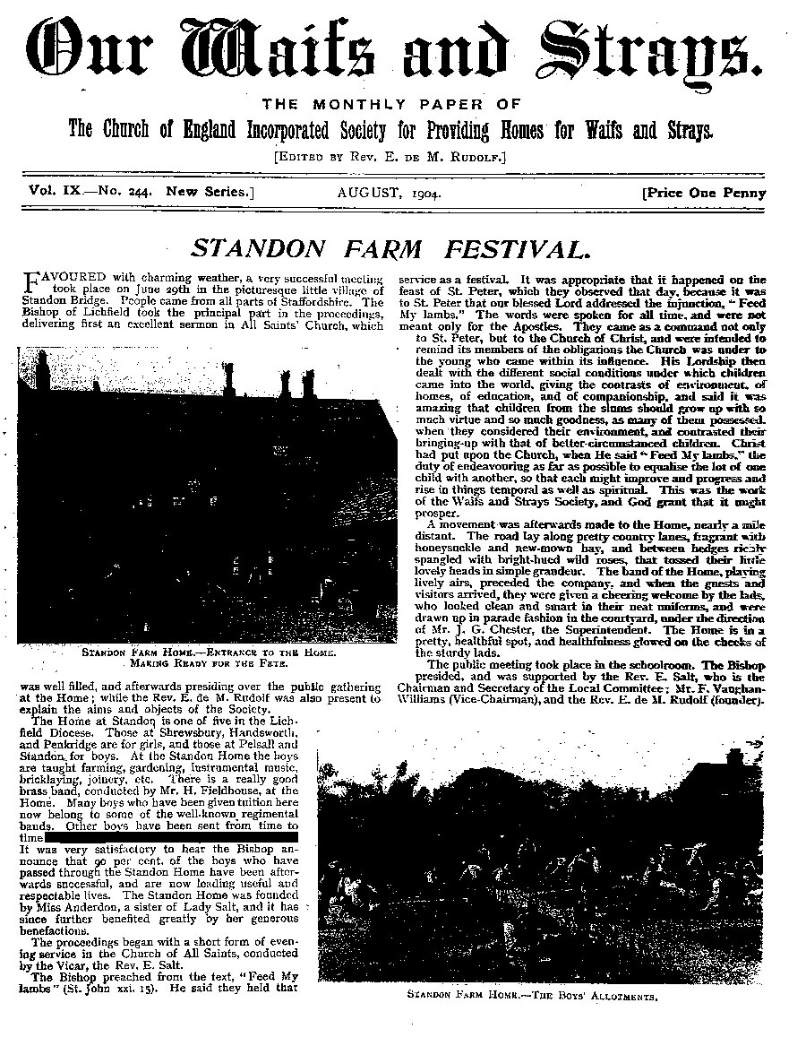 Our Waifs and Strays August 1904 - page 151
