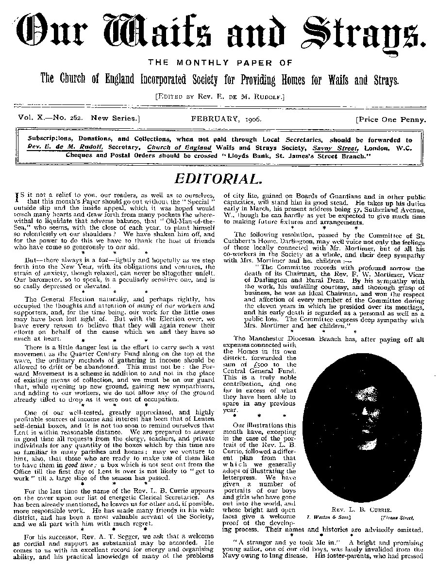 Our Waifs and Strays February 1906 - page 20