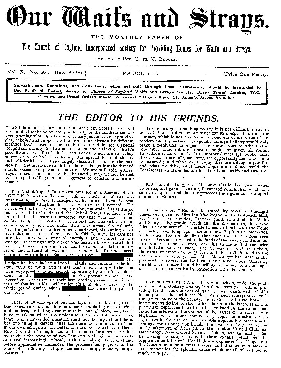 Our Waifs and Strays March 1906 - page 38