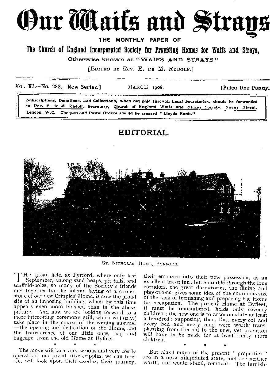 Our Waifs and Strays March 1908 - page 56